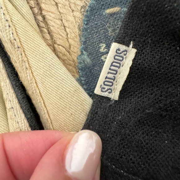 Soludos Wink Embroidery Black Slipper Women size 8 - Picture 4 of 6